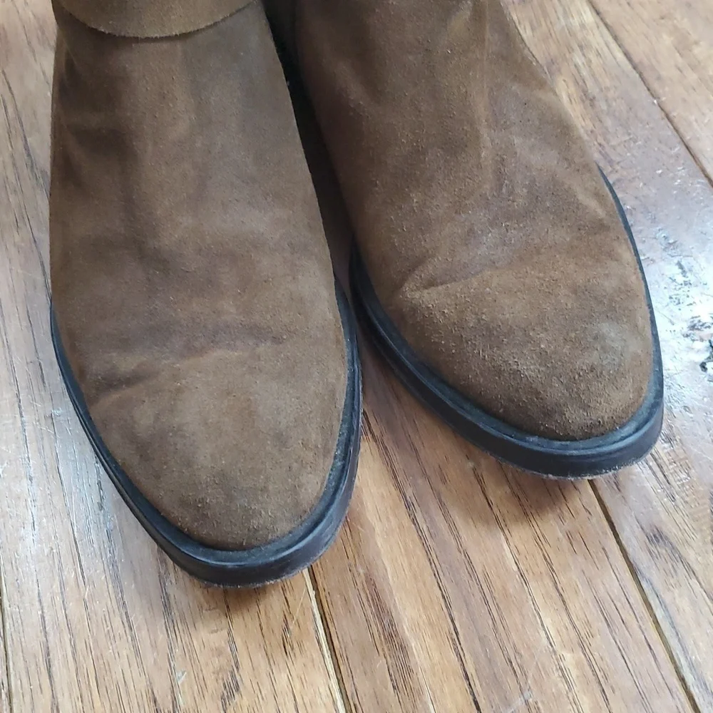 Barneys New York Brown Suede Ankle Boots